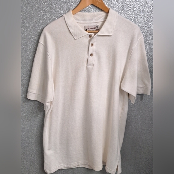 Summa White Polo Shirt    Size L - Picture 1 of 4